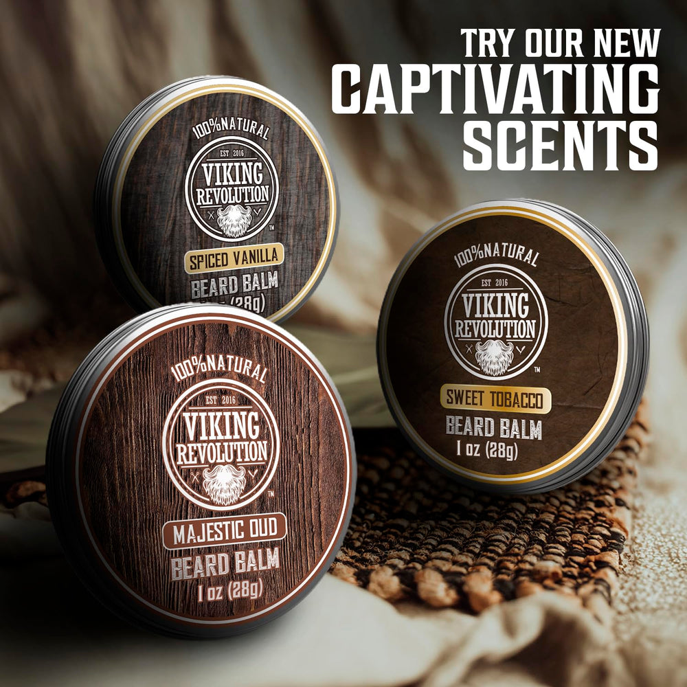 Viking Revolution beard balm texture non gras, hydratation légère sans alourdir.