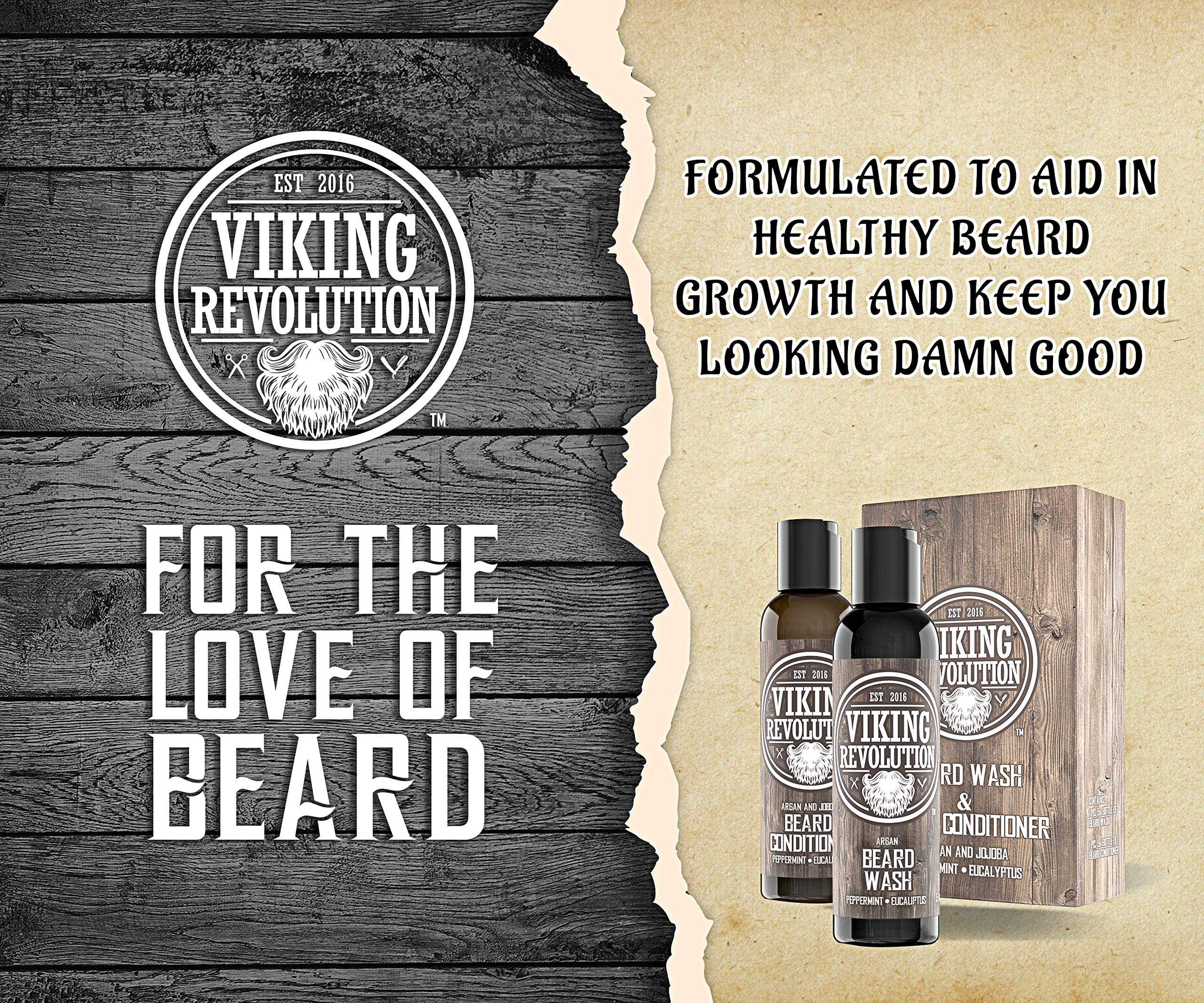 Botella de aceite para barba con argán de Viking Revolution.