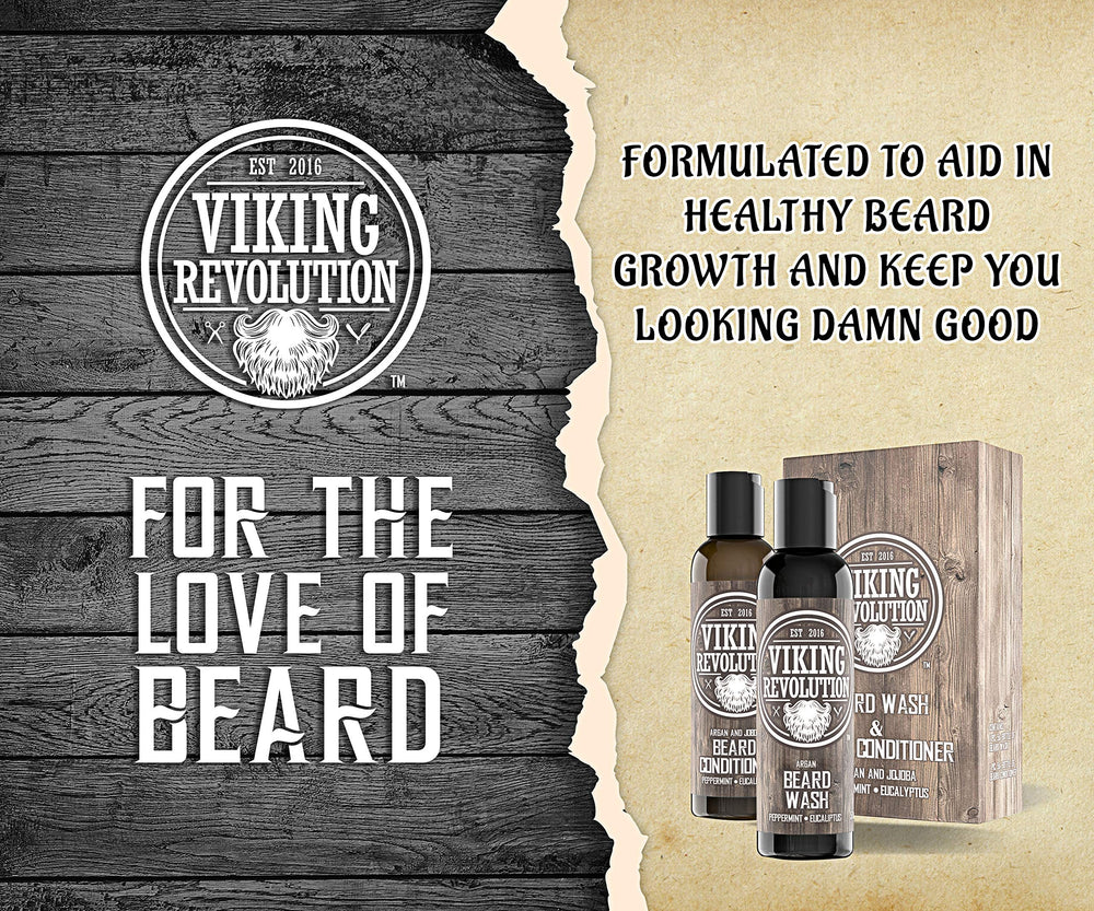 Botella de aceite para barba con argán de Viking Revolution.