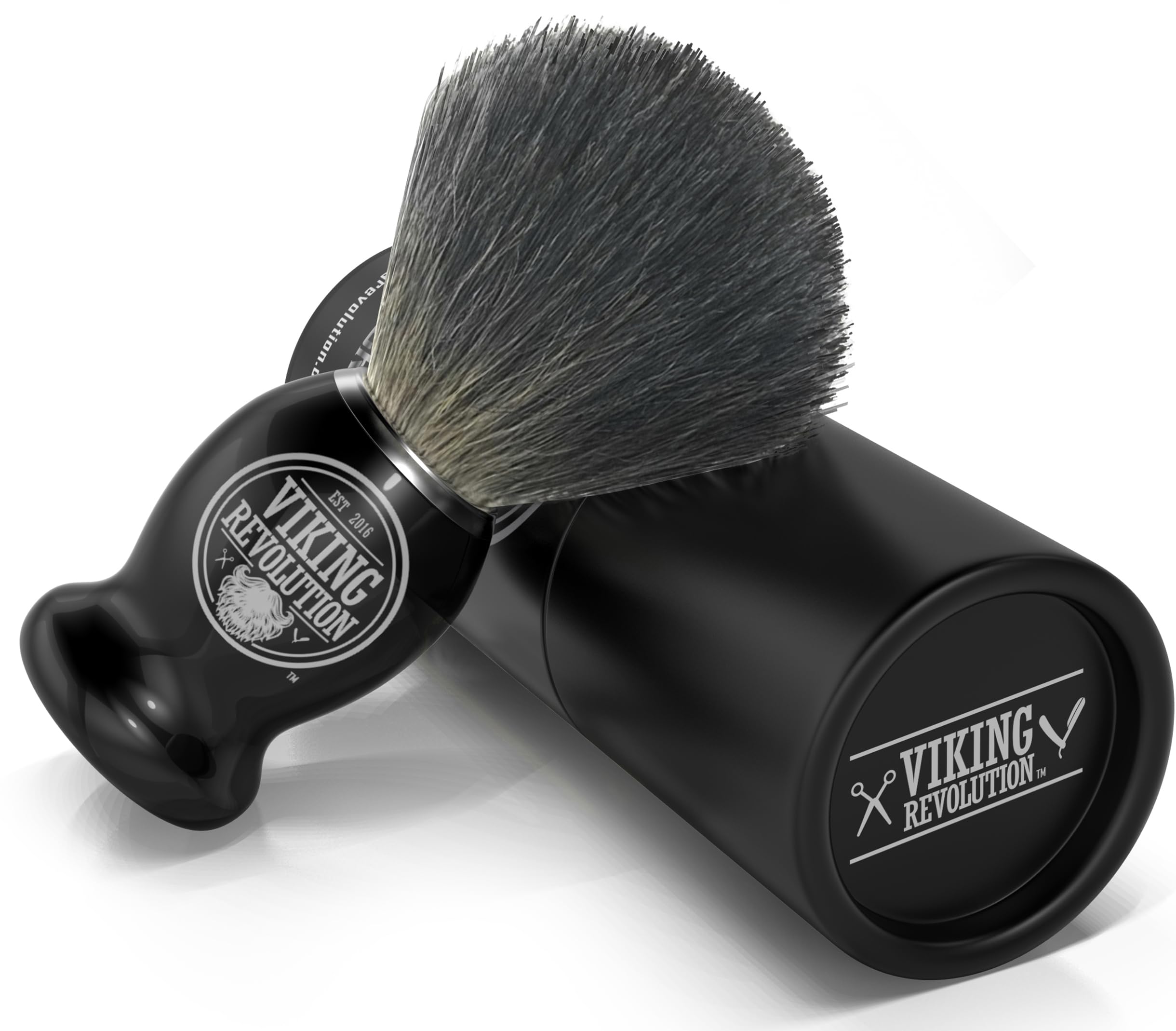 Brocha Viking Revolution con pelo denso crea crema espesa y rica