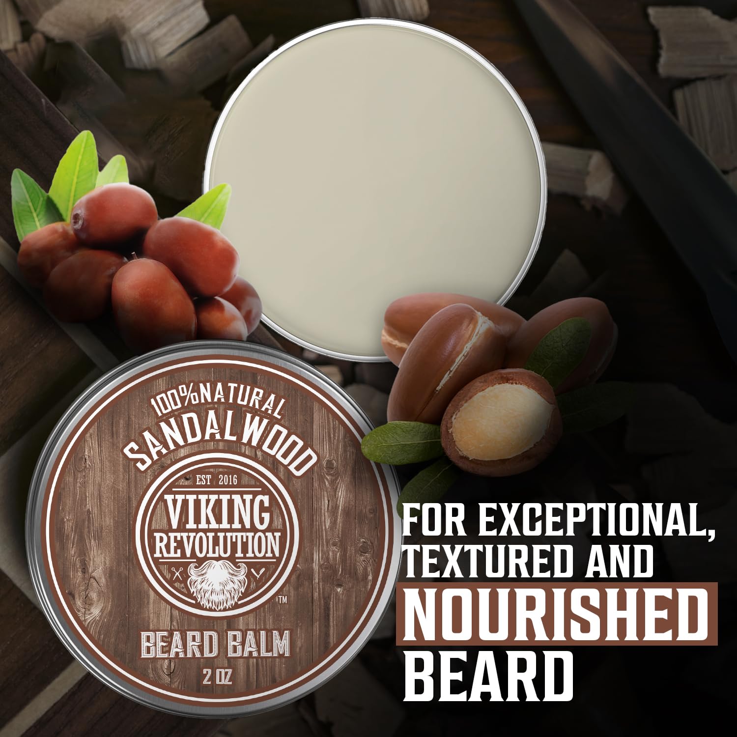 Cera de abejas de Viking Revolution para barba, fijación suave