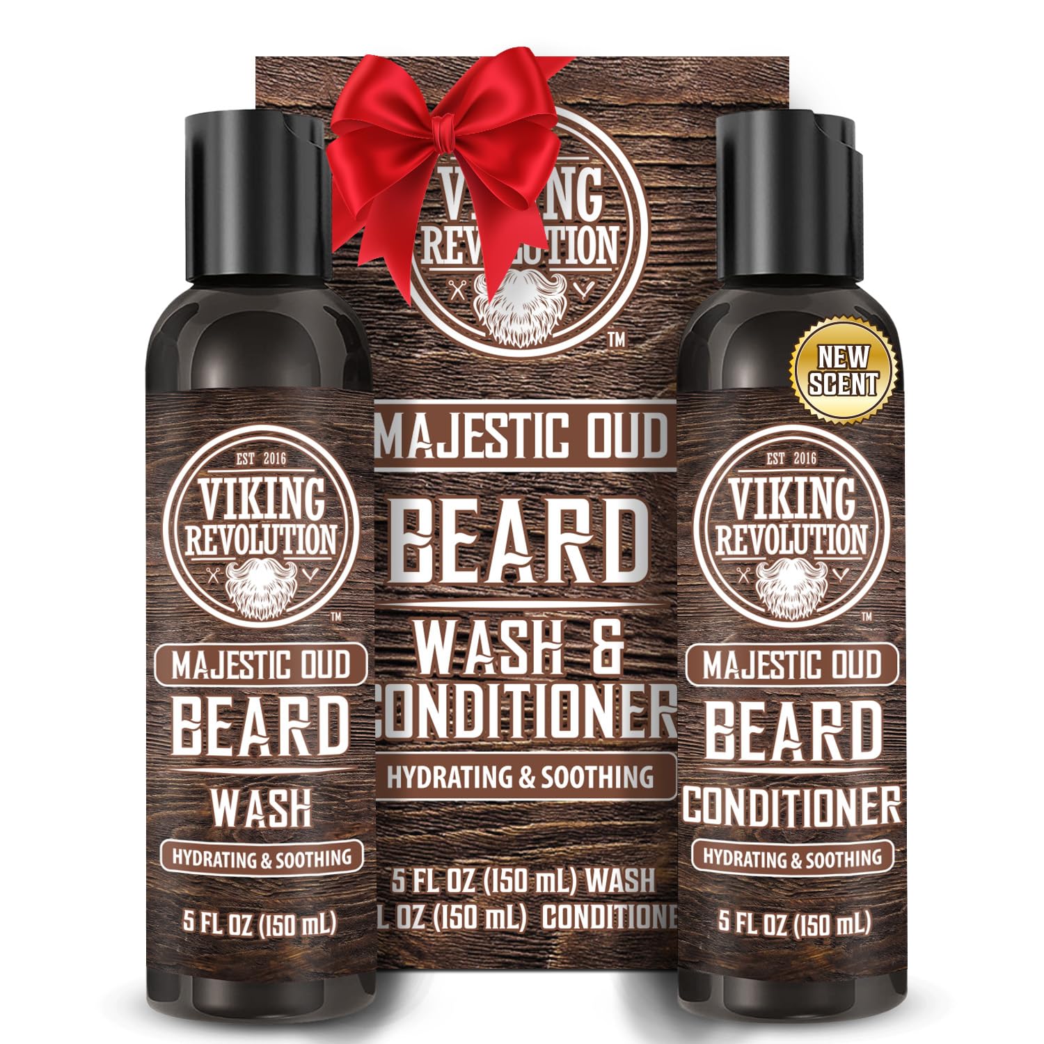 Champú para barba Viking Revolution en botella limpia y revitaliza