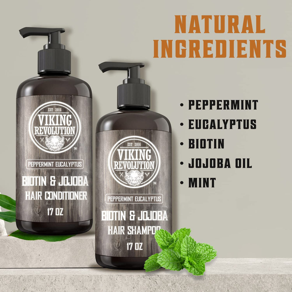 Champú mentolado de Viking Revolution, textura fresca y aroma a eucalipto.
