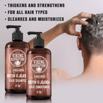 Acondicionador Viking Revolution con sándalo y jojoba para hidratación y brillo