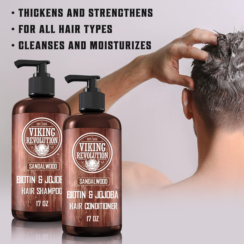 Acondicionador Viking Revolution con sándalo y jojoba para hidratación y brillo