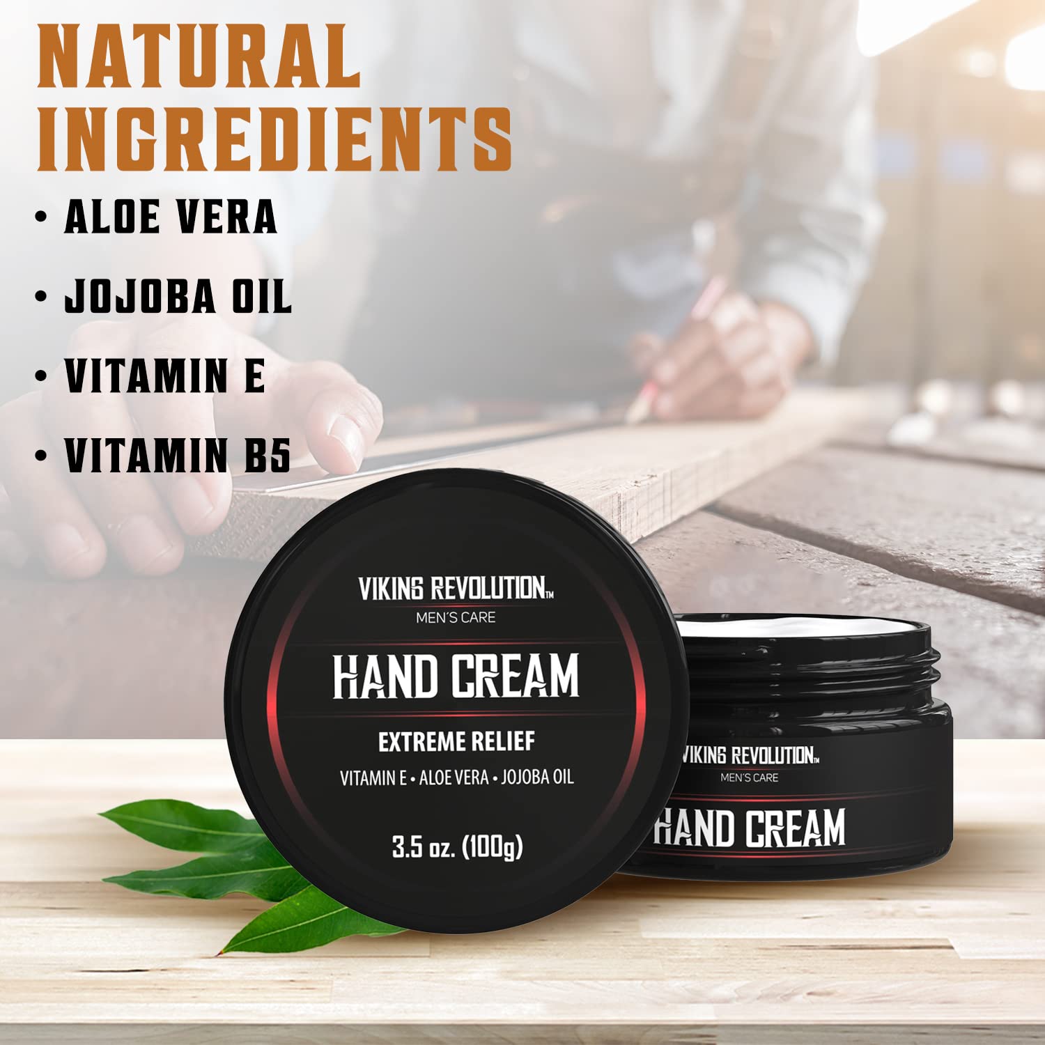 Crema de manos Viking Revolution, textura ligera para absorción rápida.