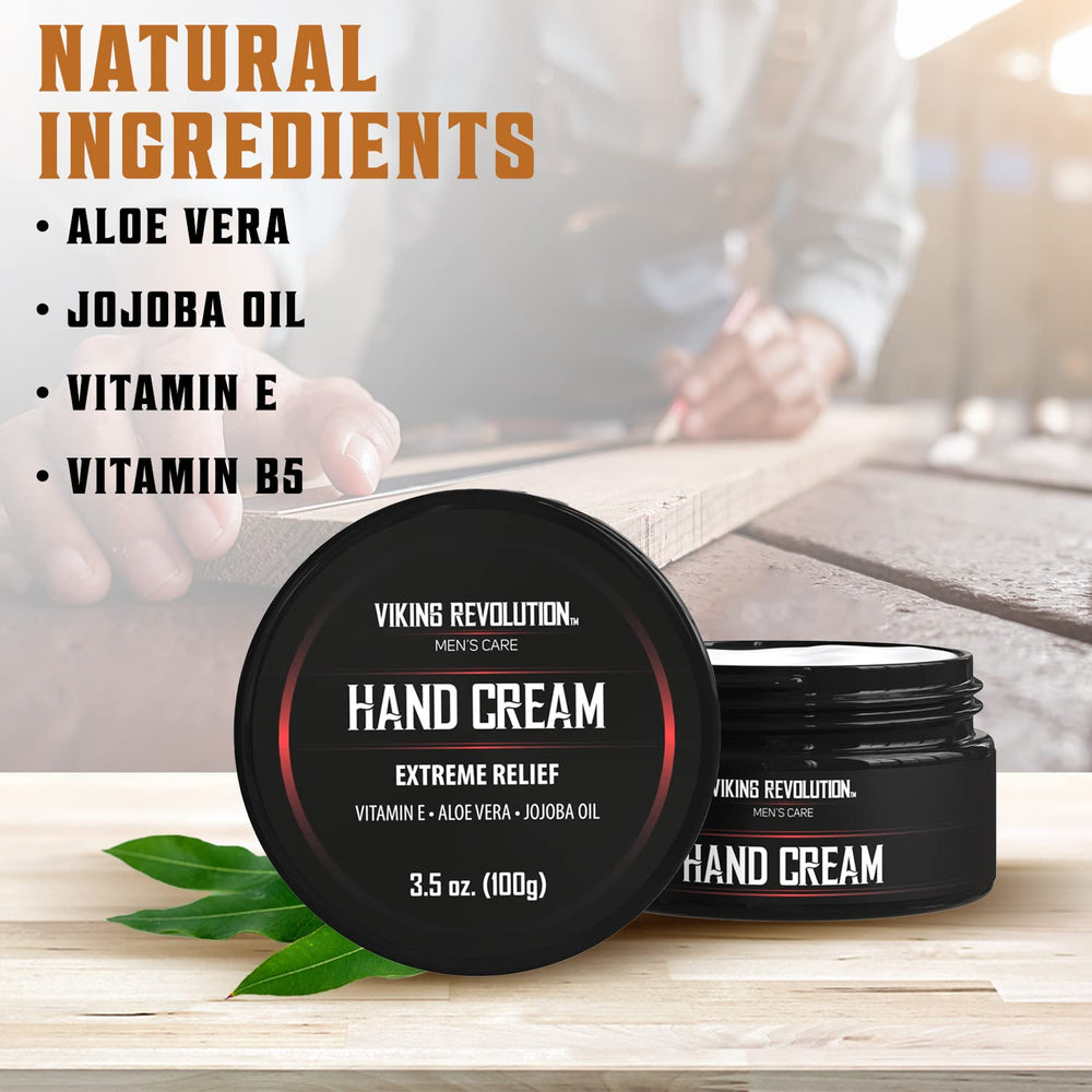 Crema de manos Viking Revolution, textura ligera para absorción rápida.