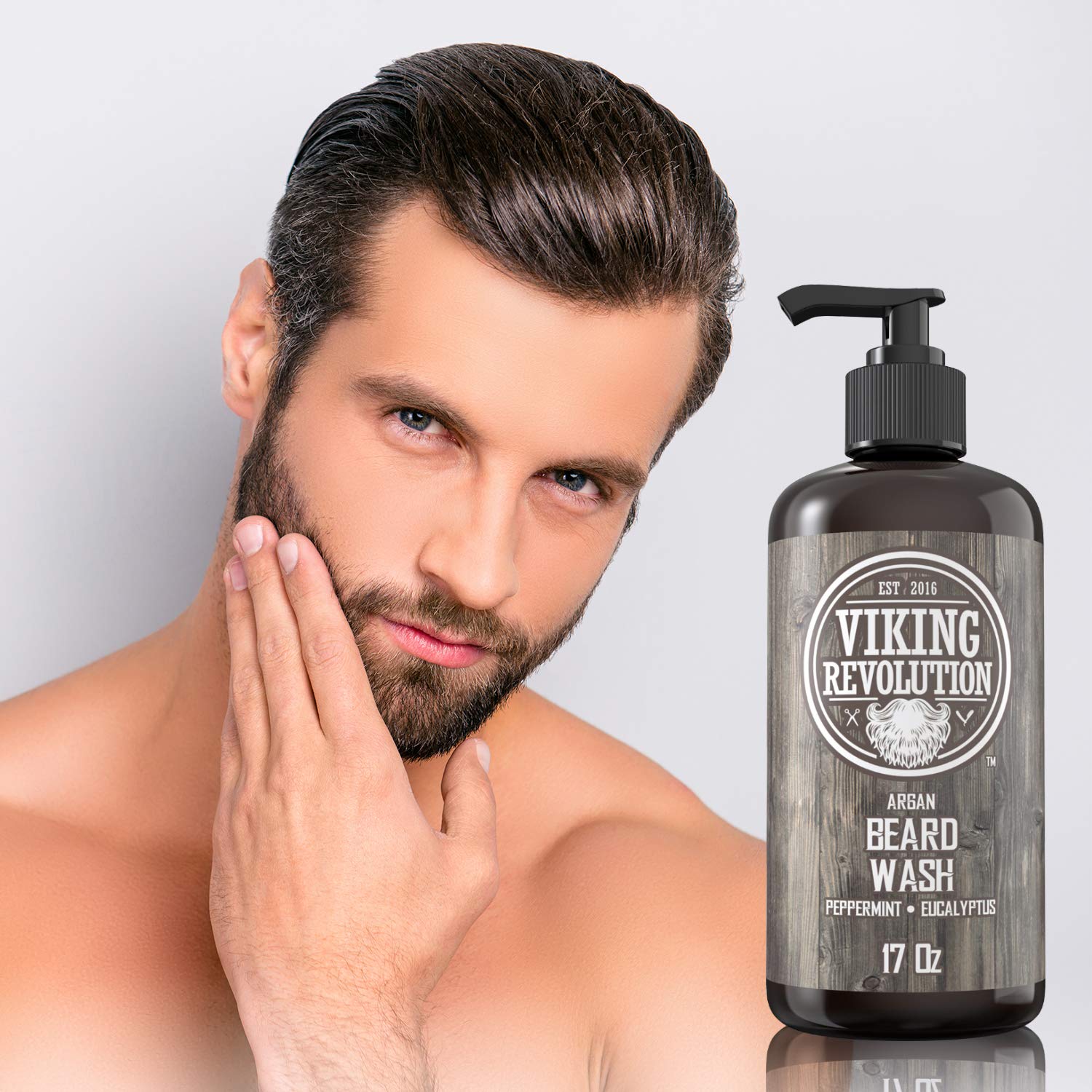 Viking Revolution envase-17oz-barba, opción conveniente para uso diario.