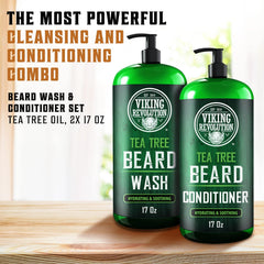 Espuma densa de Viking Revolution para barba facilita la limpieza profunda.