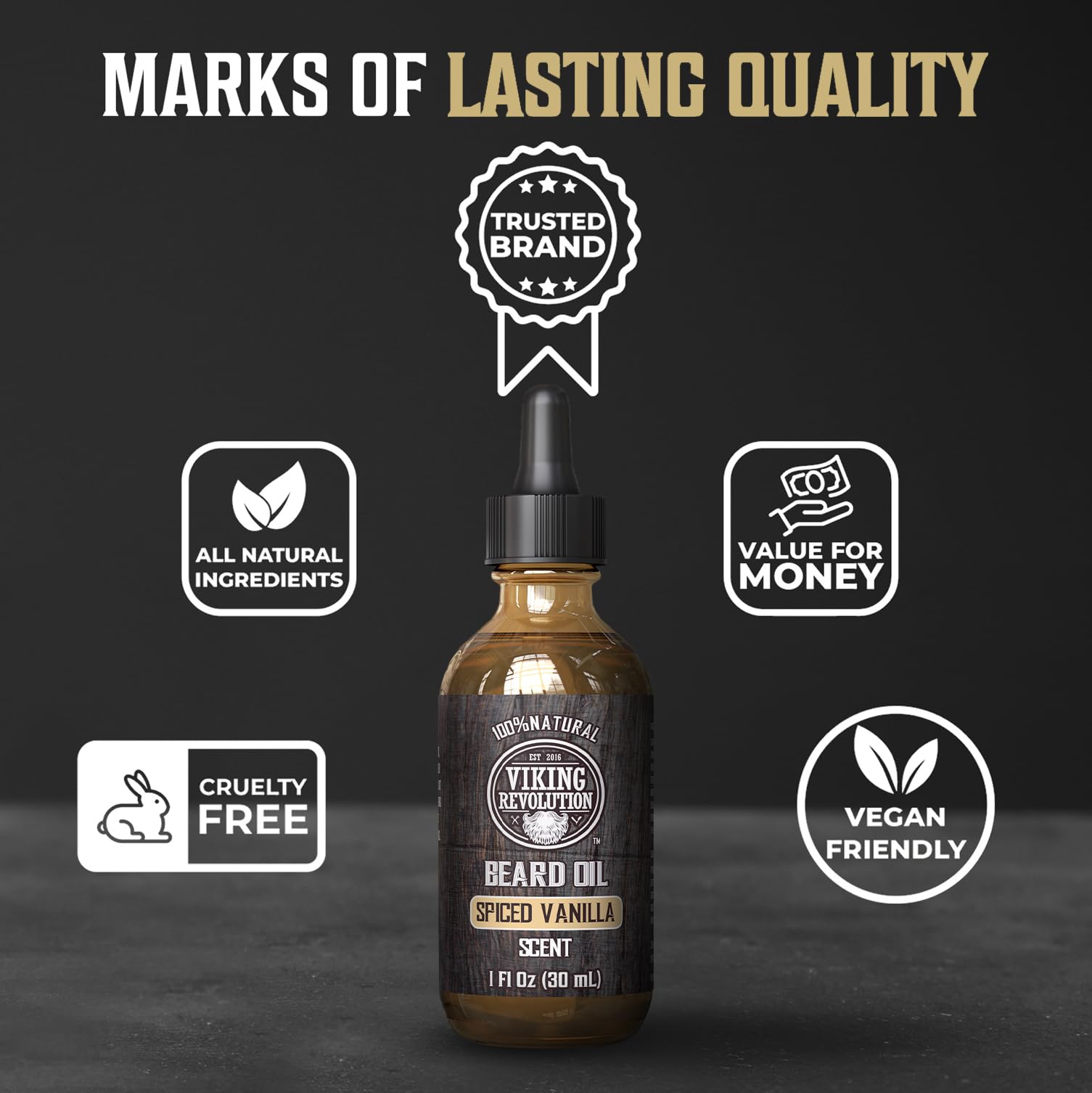 Fragancia especiada de vainilla de Viking Revolution aporta aroma duradero.
