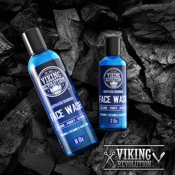 Viking Revolution Ingredientes naturales: vitamina C y carbón activado para purificar la piel.