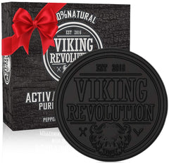 Jabón Viking Revolution con carbón activado para piel limpia.