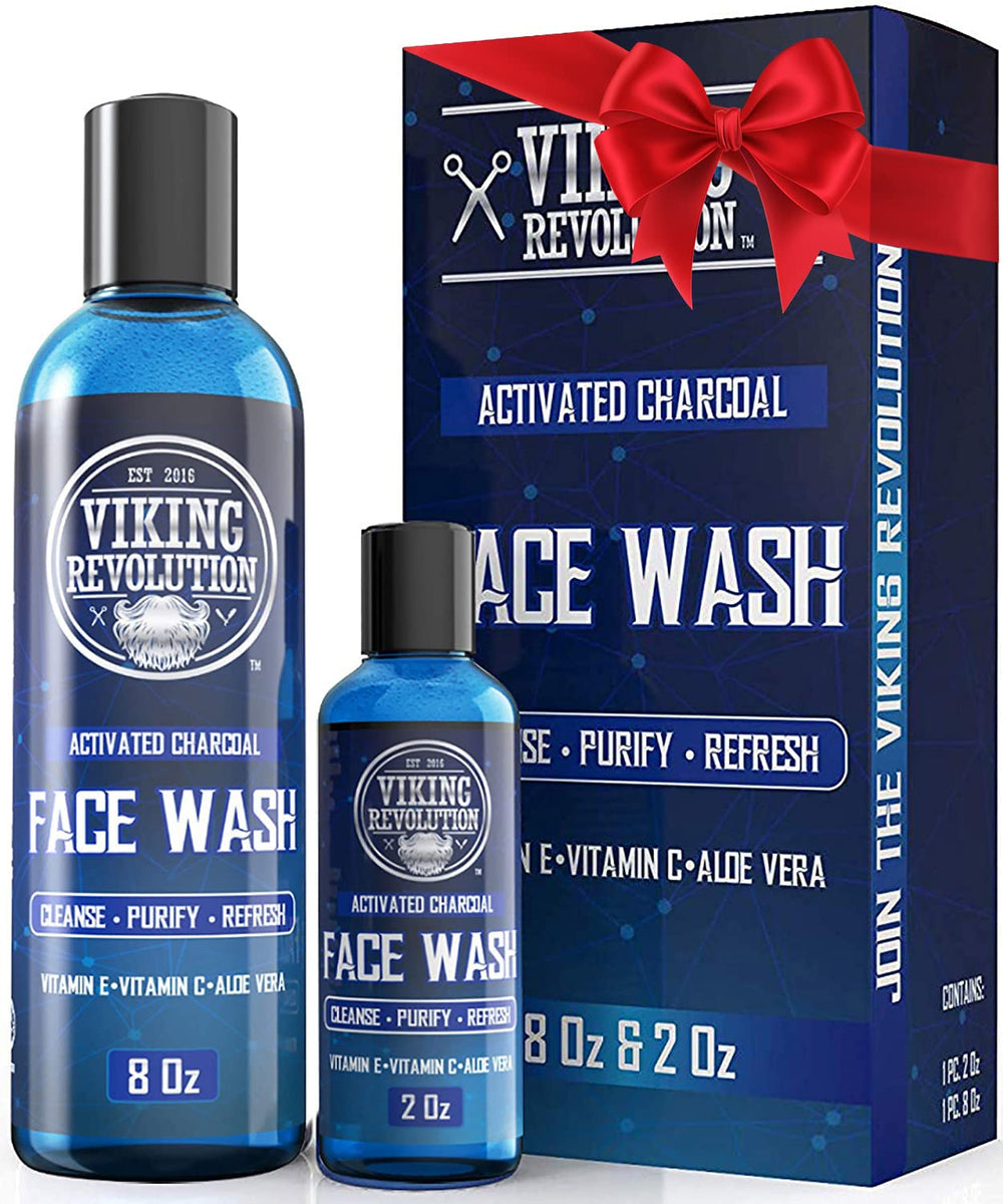 Viking Revolution Jabon carbón rostro para hombres: limpieza diaria y piel fresca.