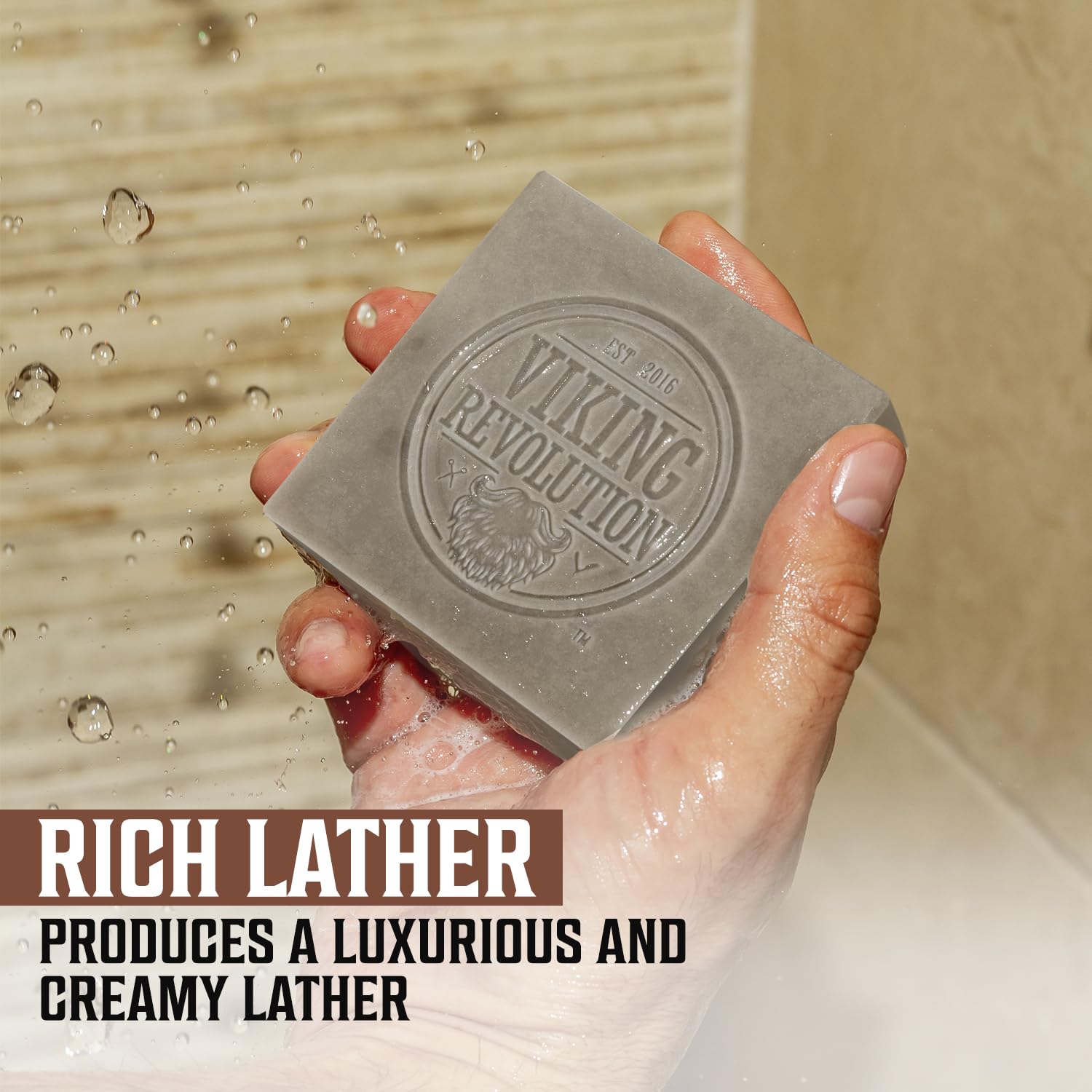 Ducha perfumada Viking Revolution para hombres, fragancia amaderada agradable