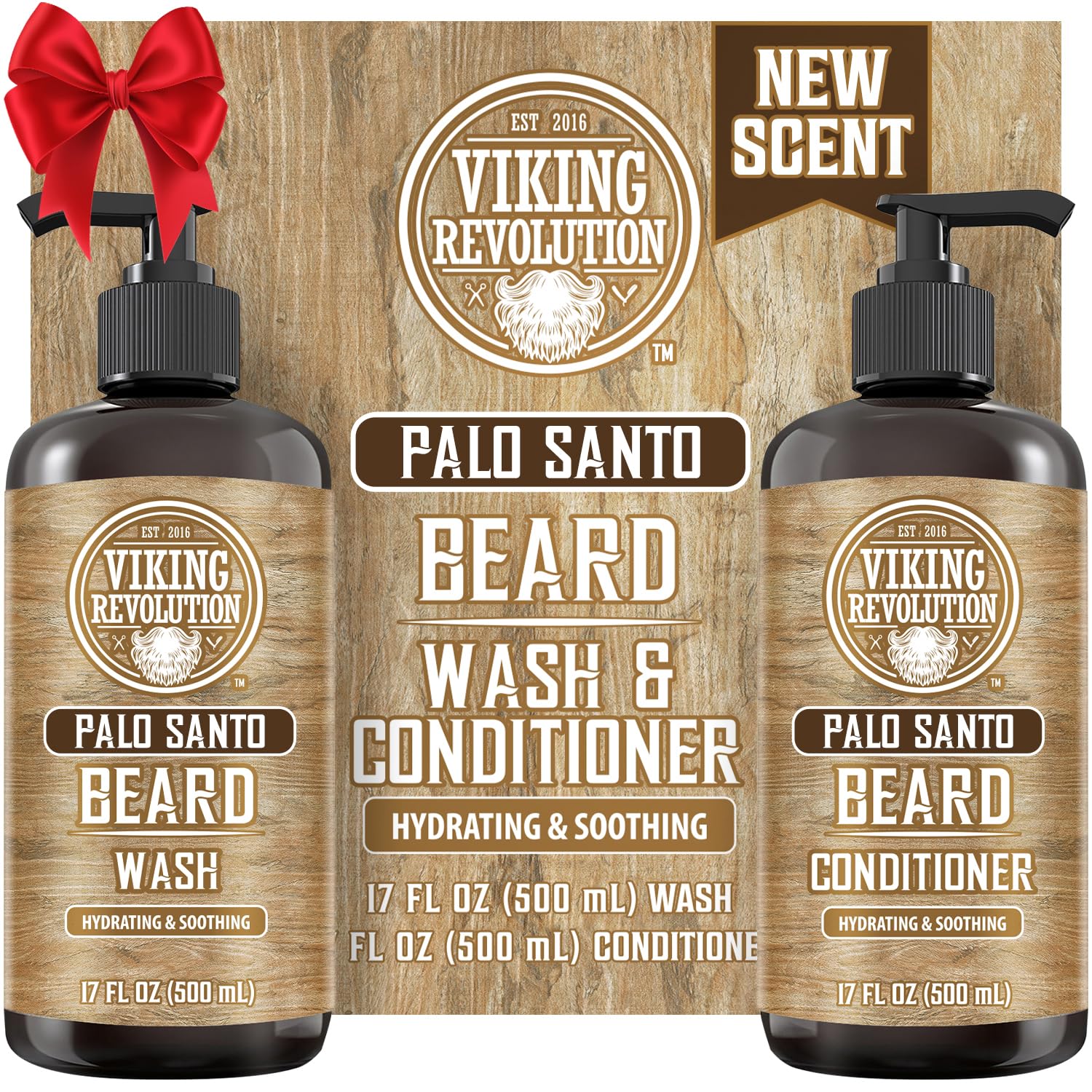 Viking Revolution Palo Santo Shampoo para barba: limpieza profunda y brillo suave.