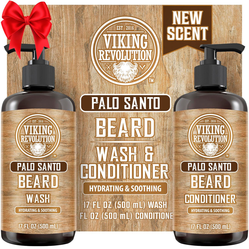 Viking Revolution Palo Santo Shampoo para barba: limpieza profunda y brillo suave.