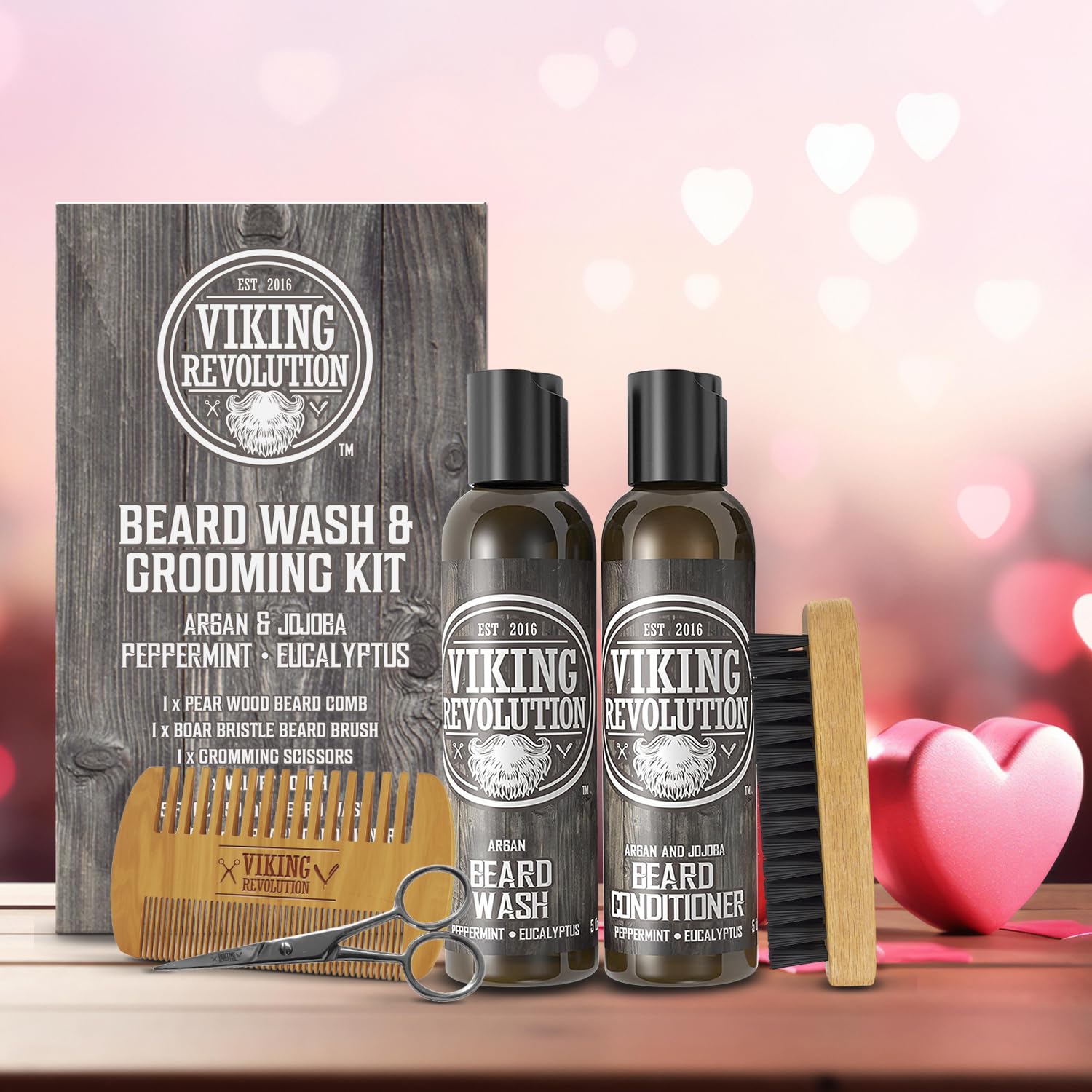 Peine para barba Viking Revolution de madera de pera, domando pelos rebeldes