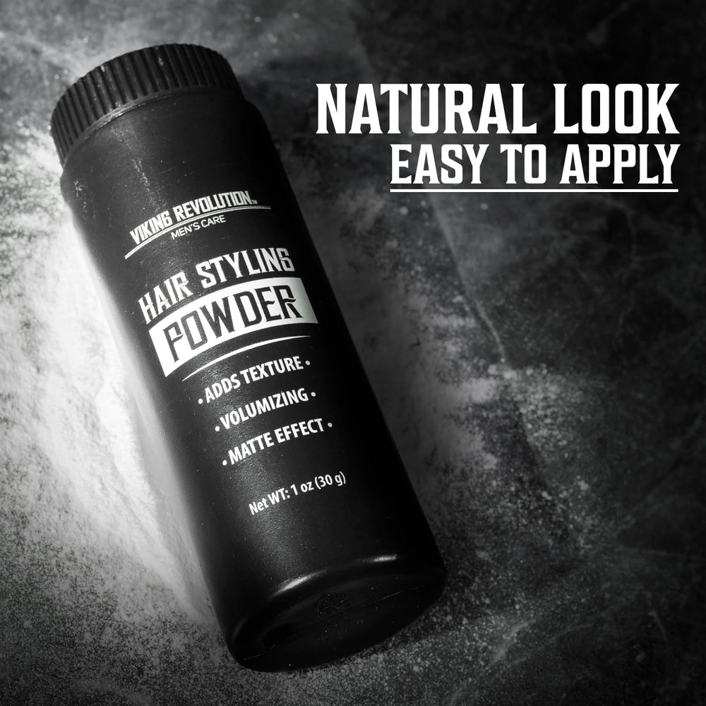 Viking Revolution polvo absorbe aceites cabello: controla la grasa y deja paso a un aspecto fresco.