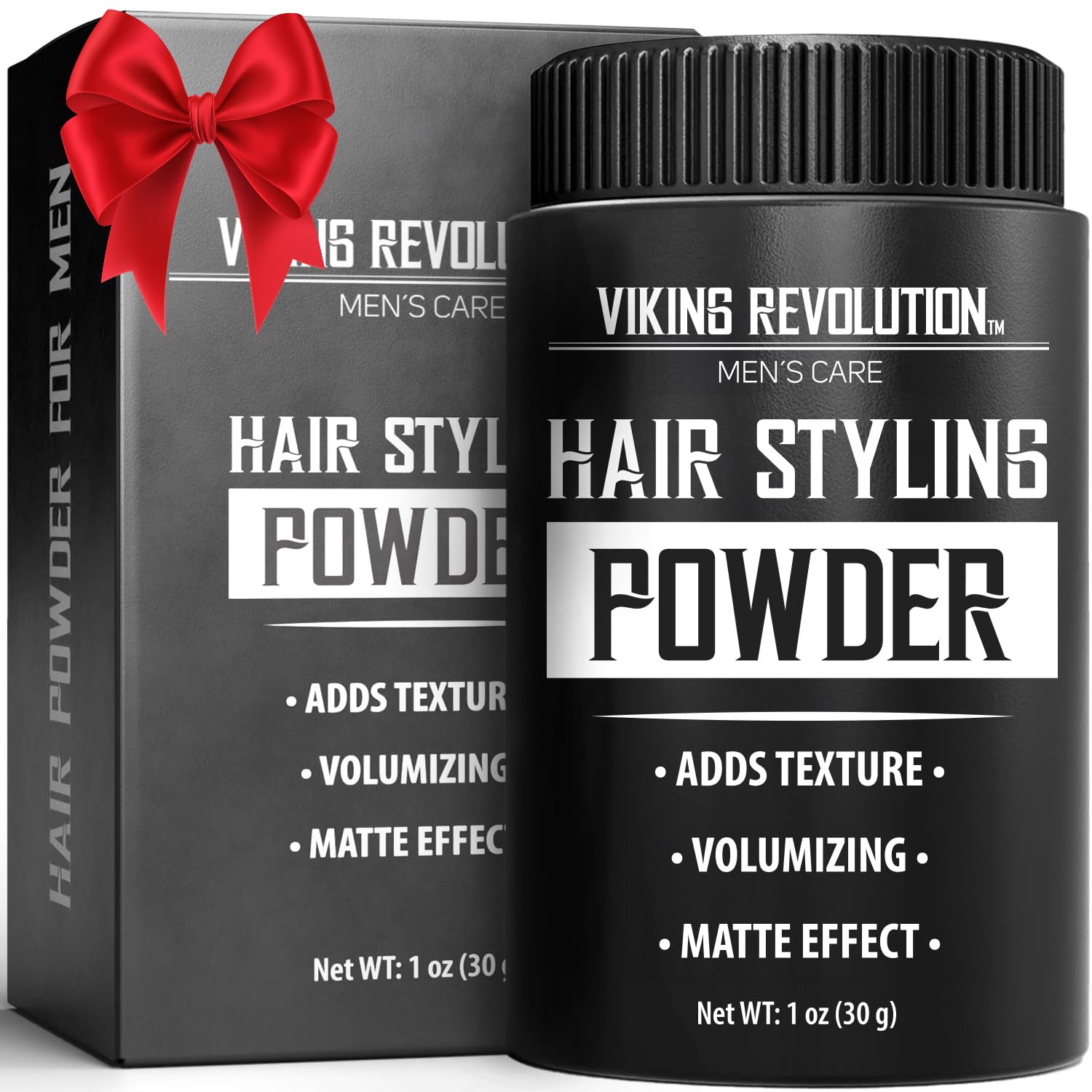 Viking Revolution polvo de estilo para cabello hombre: textura mejorada sin residuos.