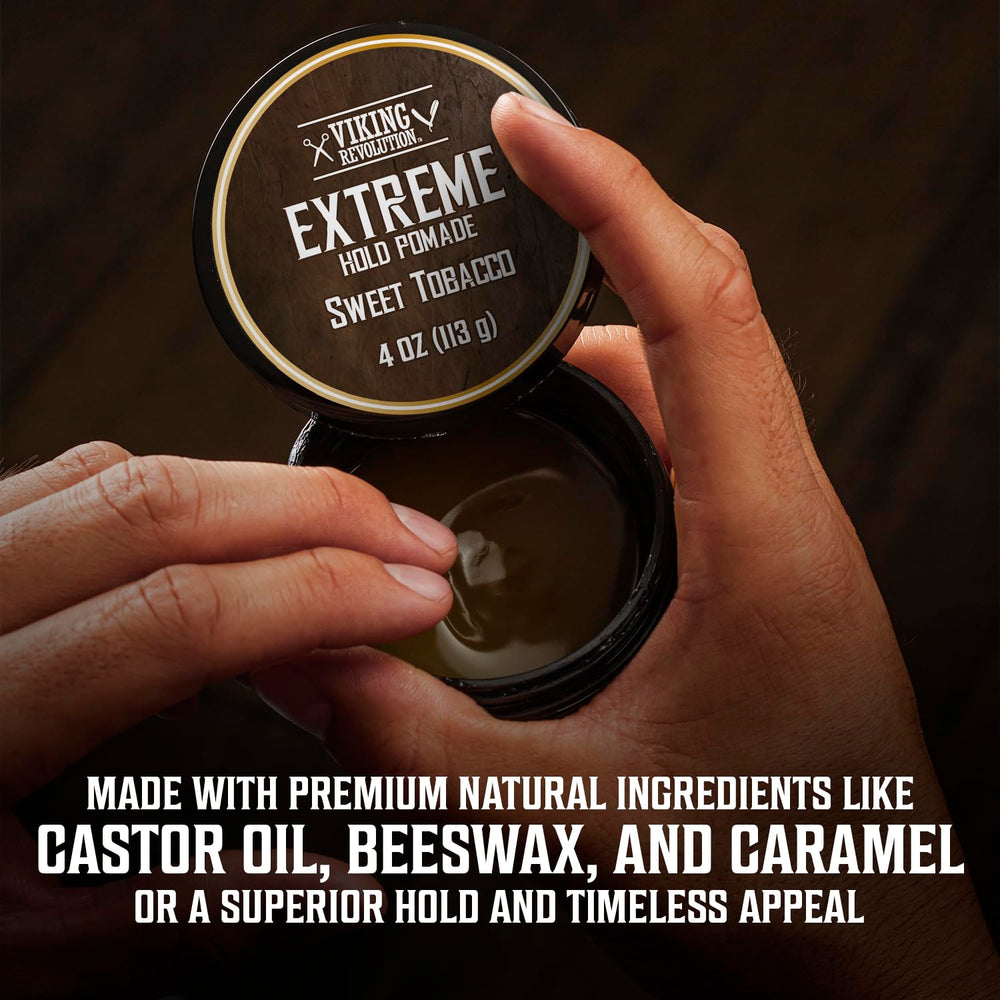 Contiene aceite de ricino para cuidado capilar en Viking Revolution Sweet Tobacco Pomade