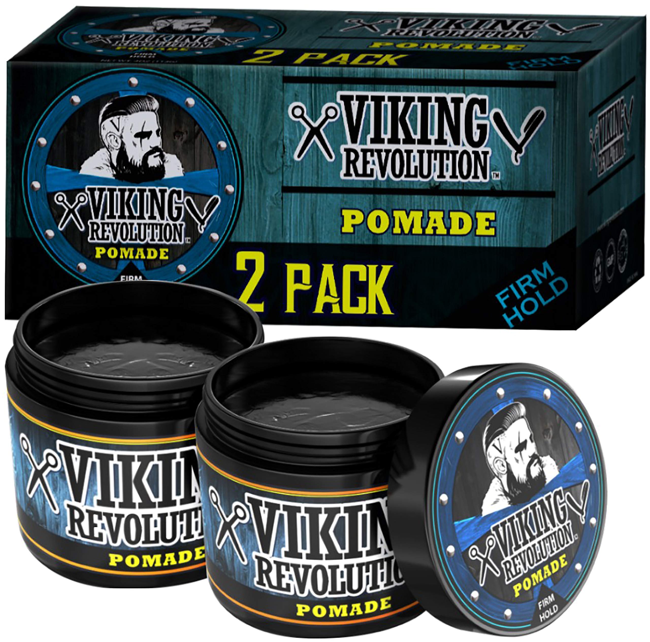 Pomada Viking Revolution para pompador y peinado hacia atrás, estilo clásico