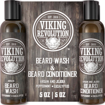 Conjunto Viking Revolution para barba con aceite de argán y jojoba, cuidado nutritivo.