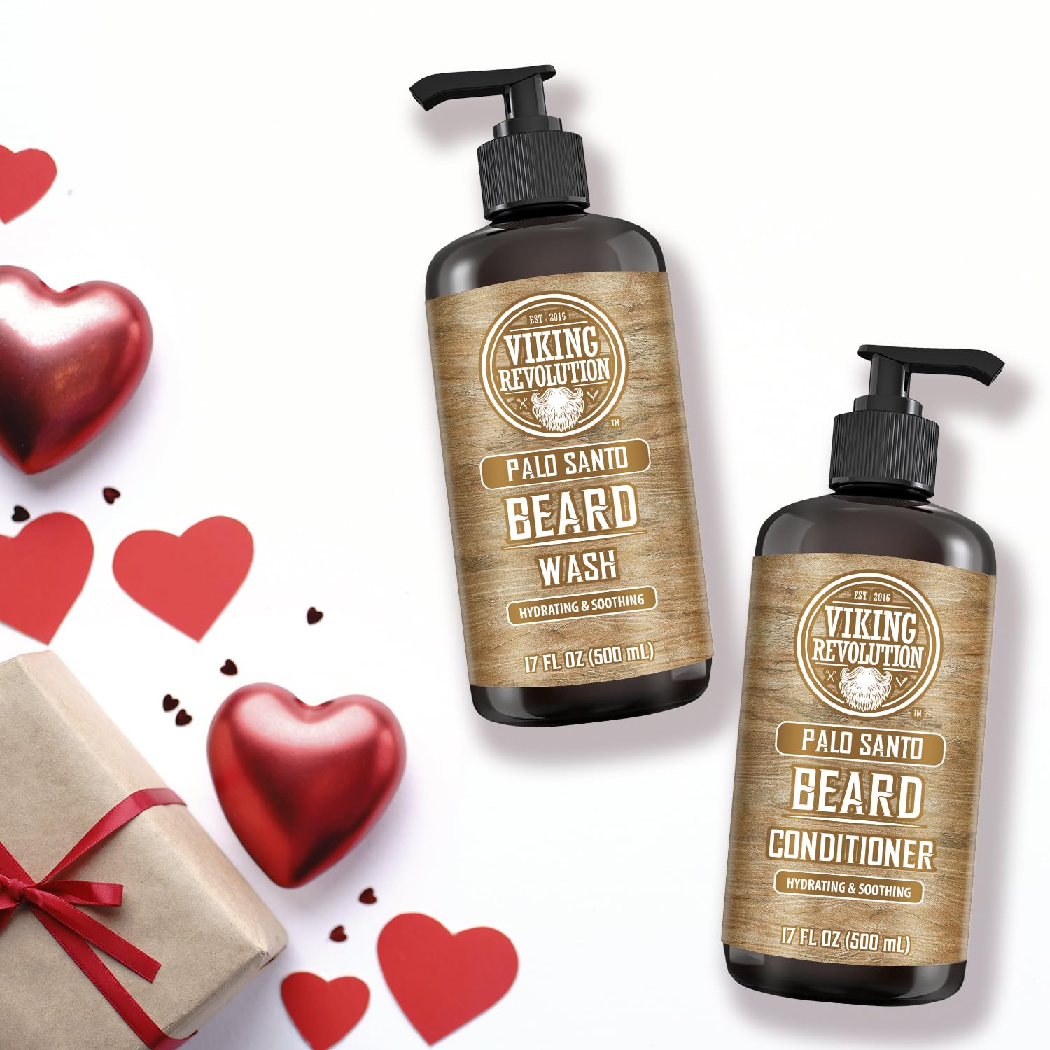 Set de barba de Viking Revolution: hidratación y nutrición para un aspecto saludable.
