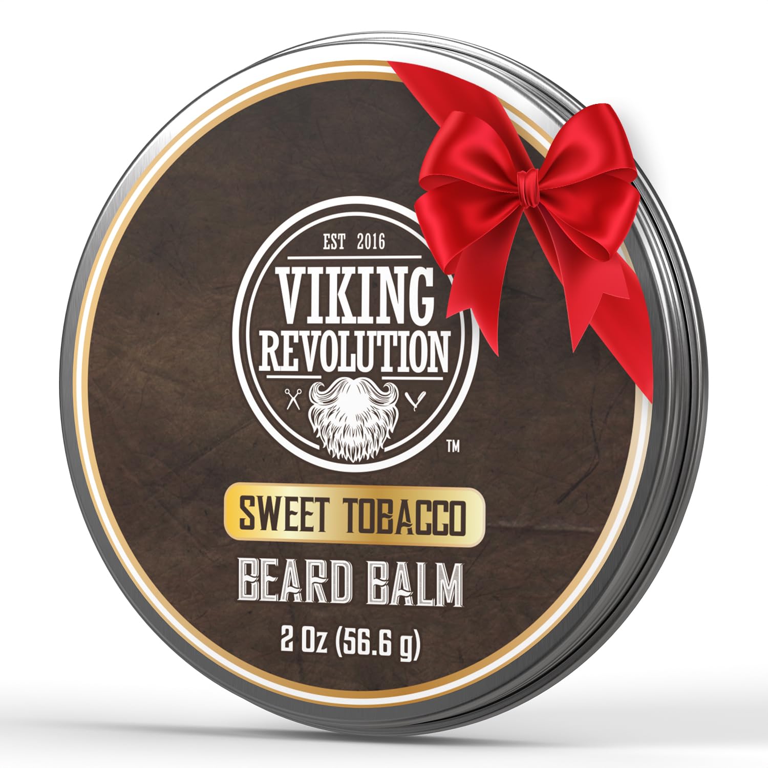 Viking Revolution Sweet Tobacco Beard Balm bottle shows a 2oz size for grooming nourishment