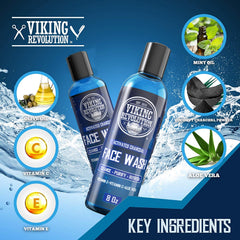 Viking Revolution Textura cremosa: sensación suave al aplicar el limpiador facial.