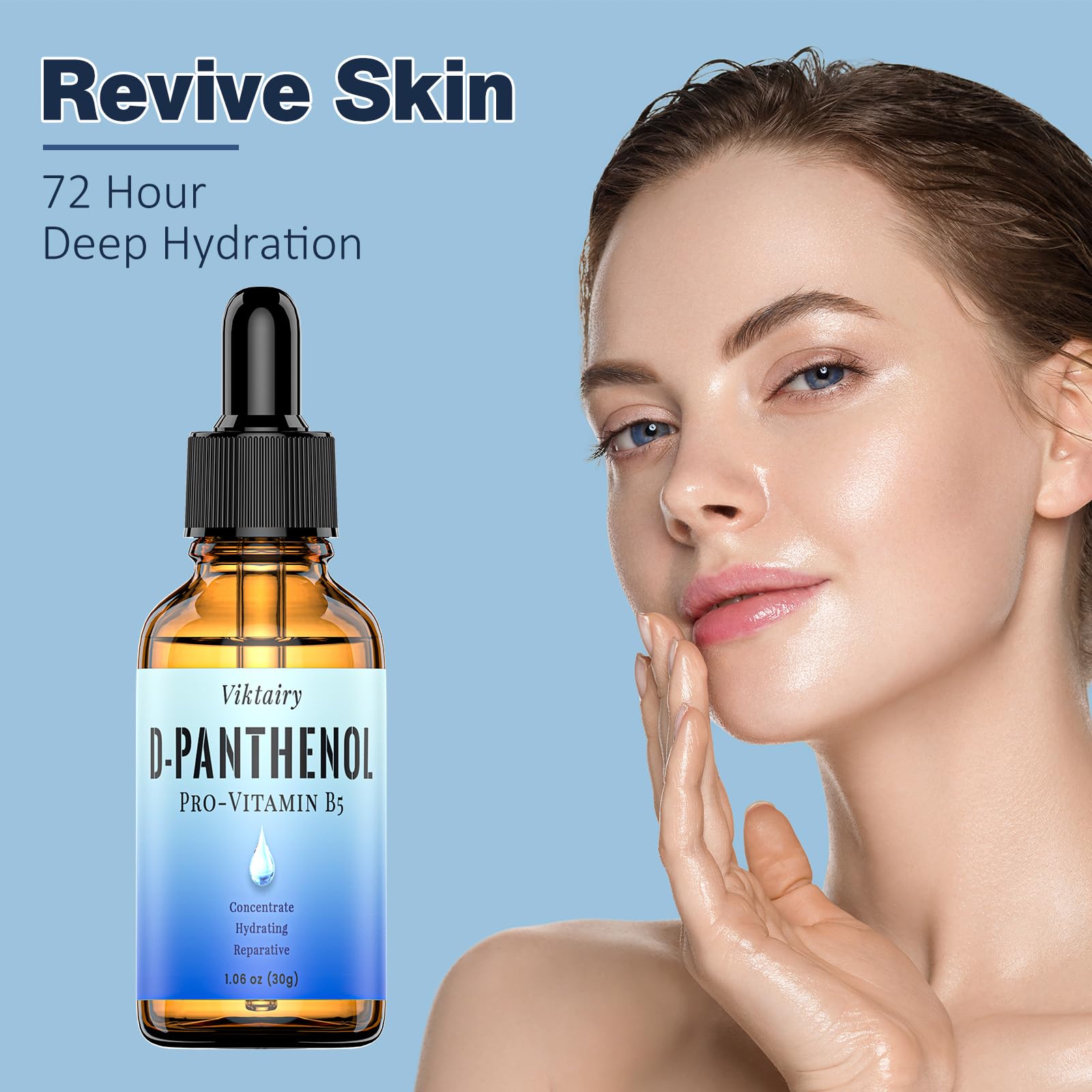 Etiqueta Viktairy D-Panthenol con pro‑vitamina B5 para hidratantes caseros
