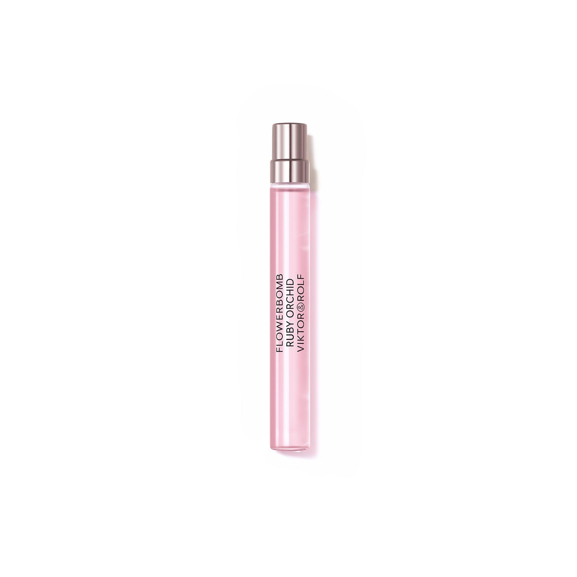 Viktor&Rolf Flowerbomb Ruby Orchid, botella elegante para glamour nocturno y aroma floral duradero.