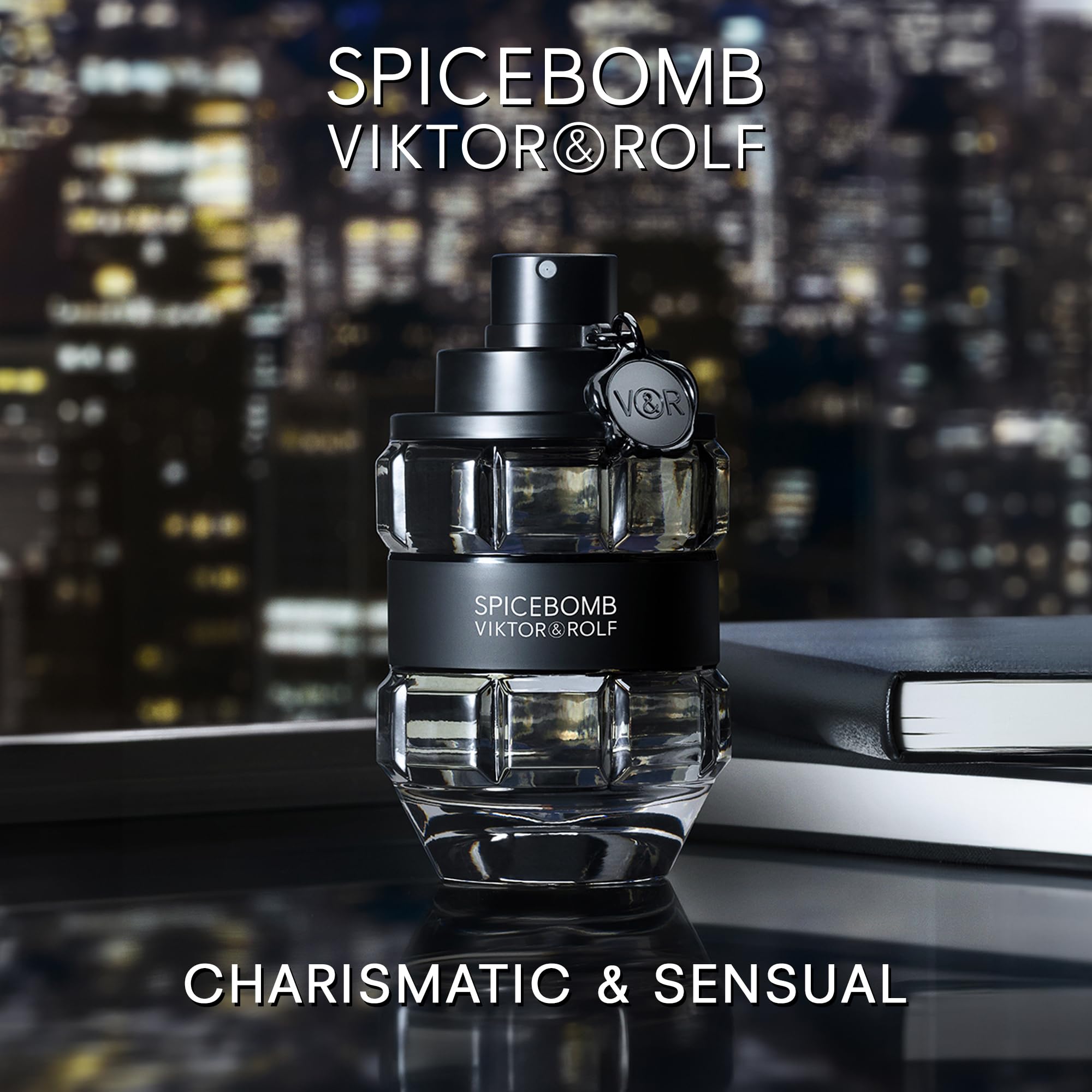 Viktor & Rolf Spicebomb, tapa-metalica, toque premium para empaques llamativos.
