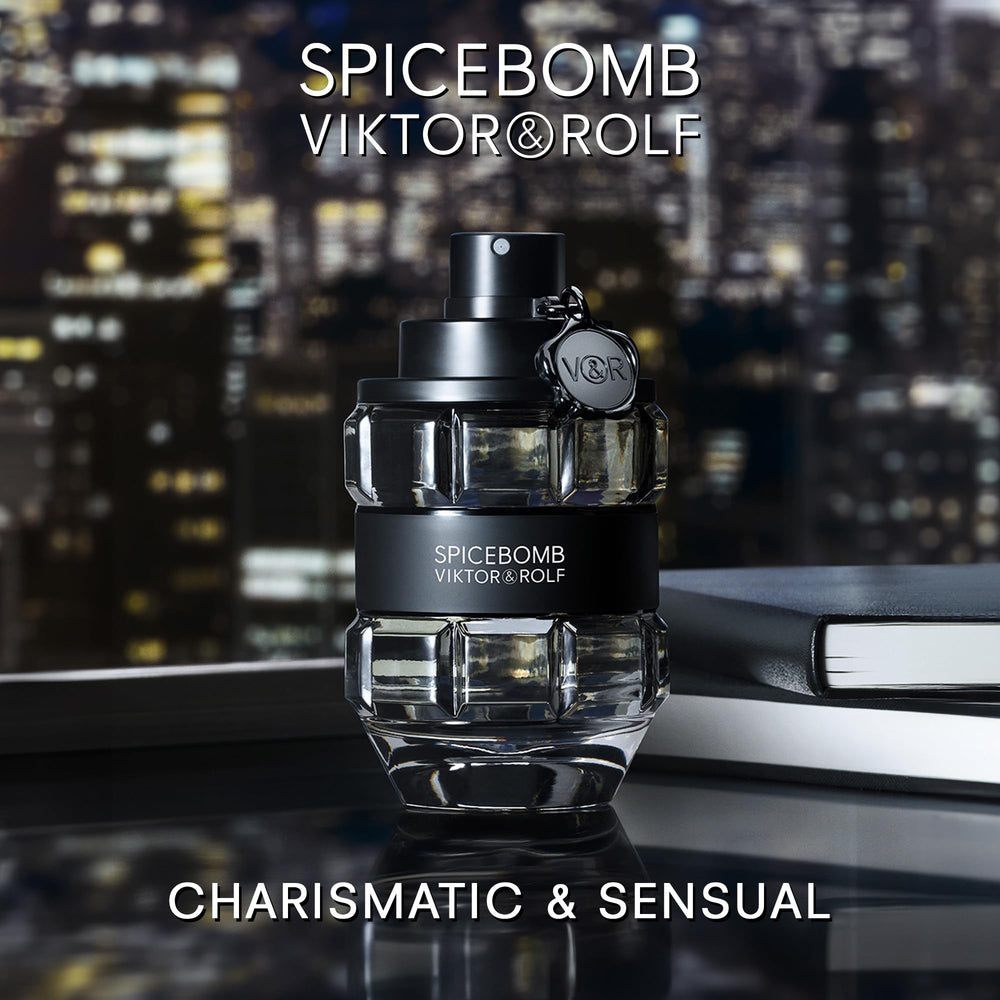 Viktor & Rolf Spicebomb, tapa-metalica, toque premium para empaques llamativos.