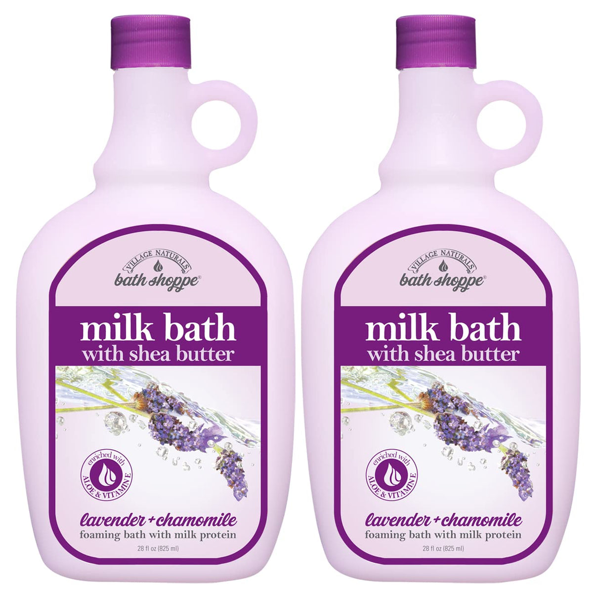 Village Naturals Bath Shoppe – baño de leche lavanda y manzanilla para relajación e hidratación