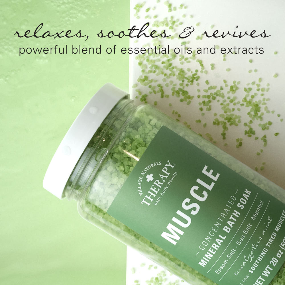 Village Naturals Therapy dose deux bouchons pour bain chaud.
