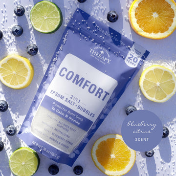 Village Naturals Therapy Comfort Bath, envase doble ideal para uso en casa.