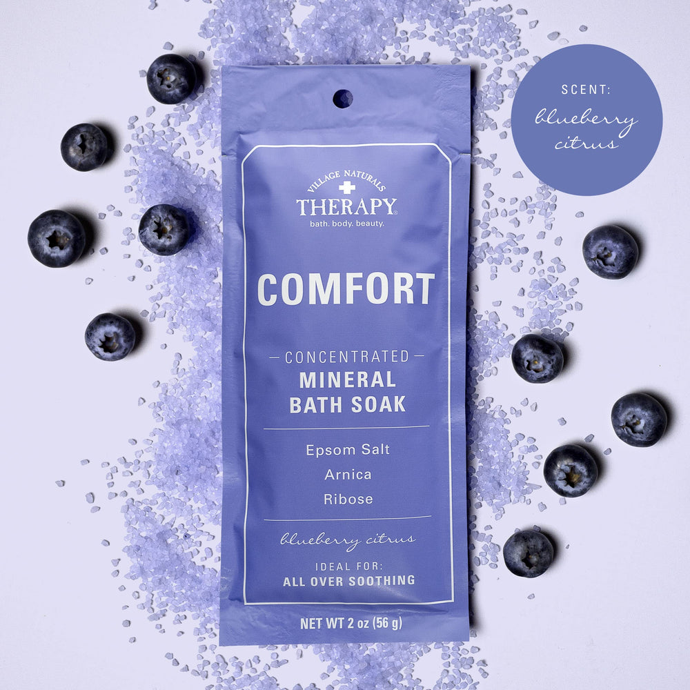 Village Naturals Therapy Comfort Mineral Bath Blueberry Citrus con aroma vigorizante para el hogar