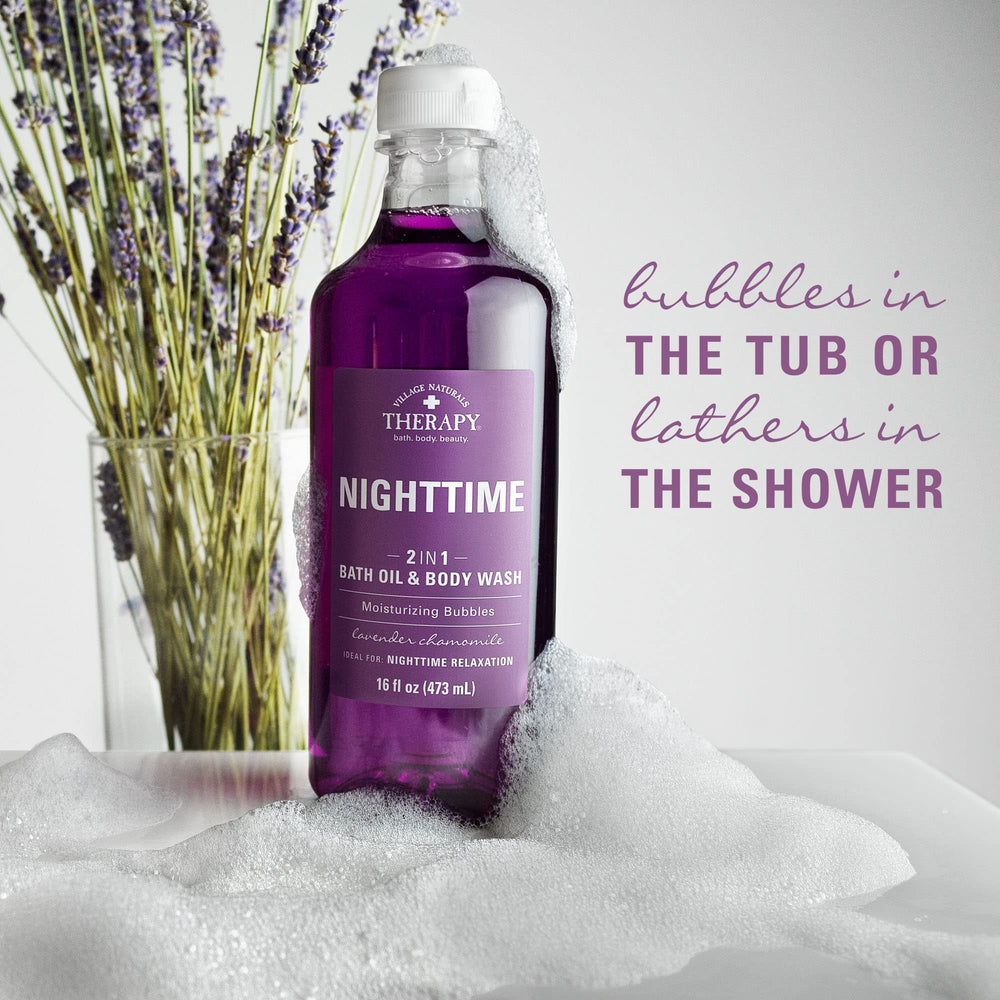 Village Naturals Therapy textura cremosa cuida la piel durante el baño