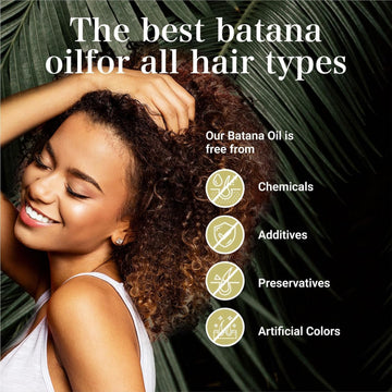 VIMOZA Batana Oil provides moisture and shine for dry hair