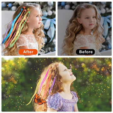 Vin Beauty extensiones color naranja con cierre mariposa para cosplay.