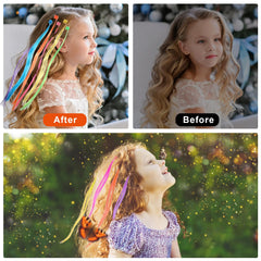 Vin Beauty extensiones color naranja con cierre mariposa para cosplay.
