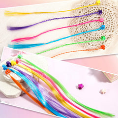 Vin Beauty extensiones color morado con cierre mariposa para fiestas.