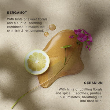Envase de 500 ml de Vinci Botanicals Bergamot Geranium, diseño práctico para baño.