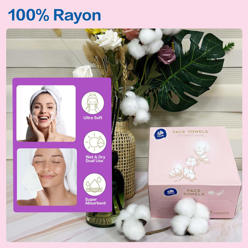 Toallas faciales Vinda, uso universal para rostro y maquillaje.