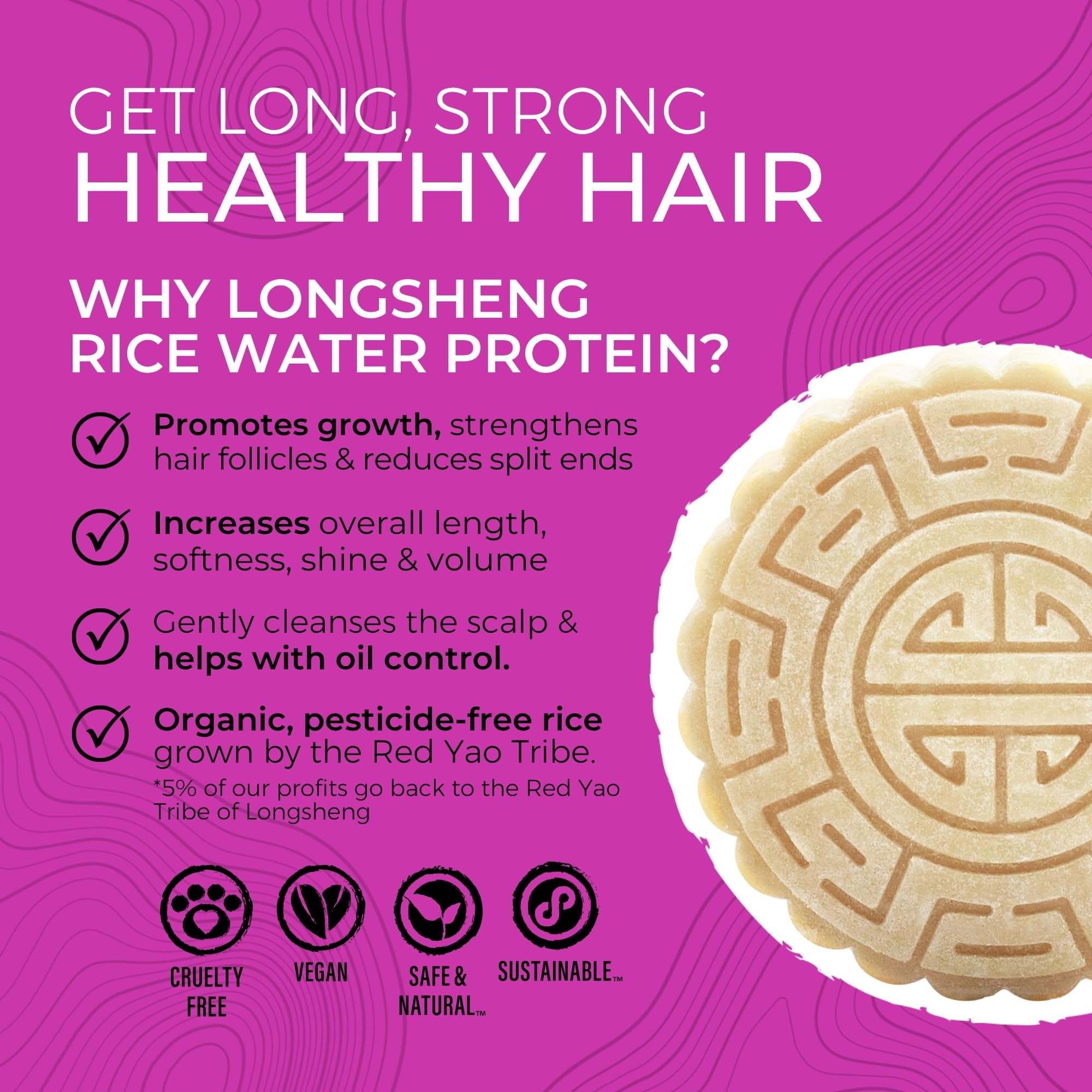 Viori Agua de Arroz: primer plano de ingredientes nutritivos para el cabello.