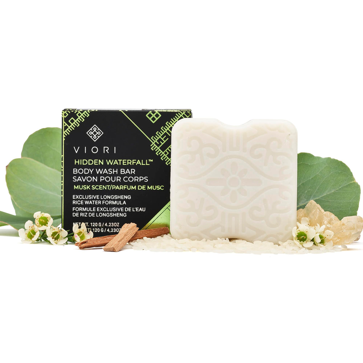 Viori Barra Cascada Oculta: aroma musk dulce para uso diario suave.