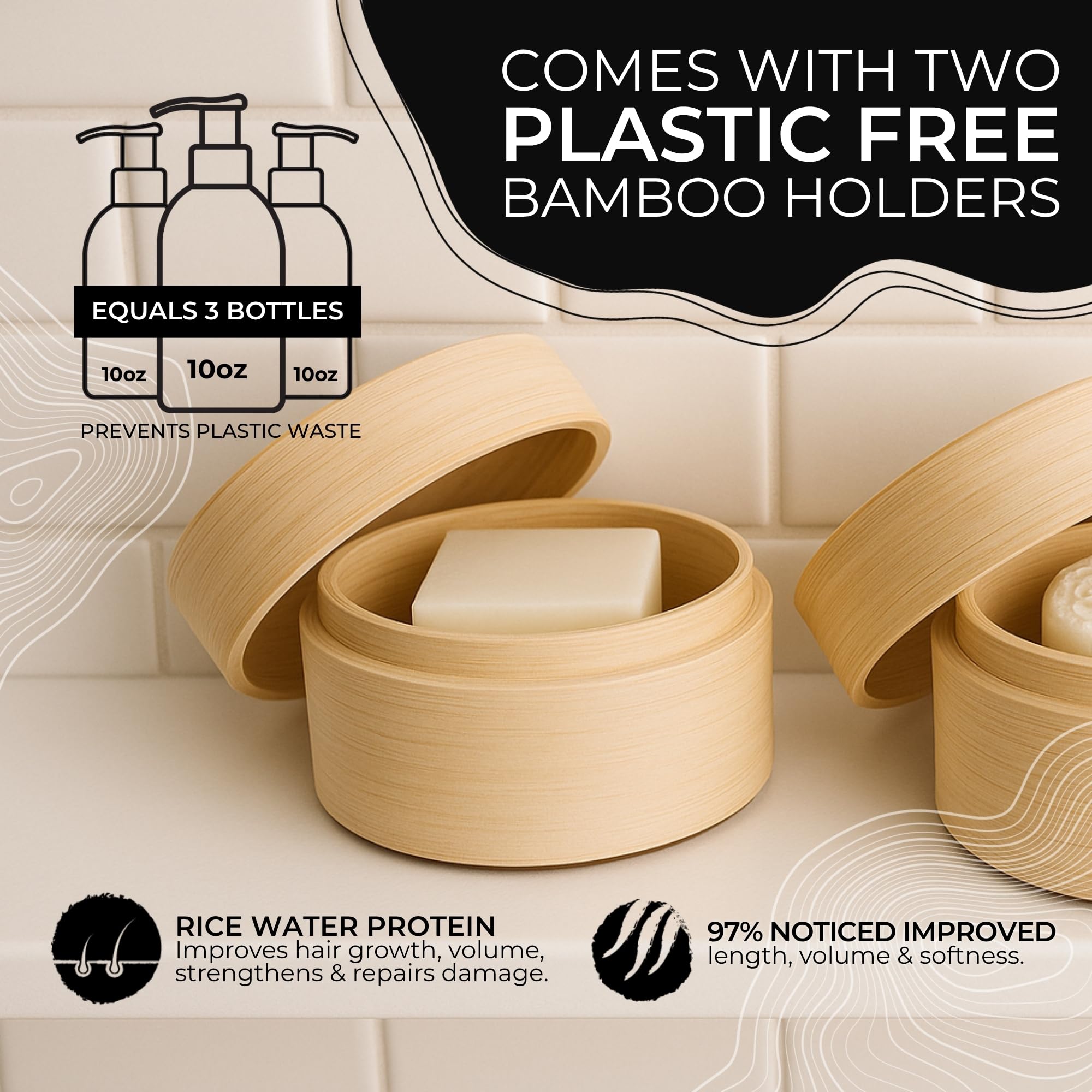 Support en bambou Viori pour ranger les barres capillaires