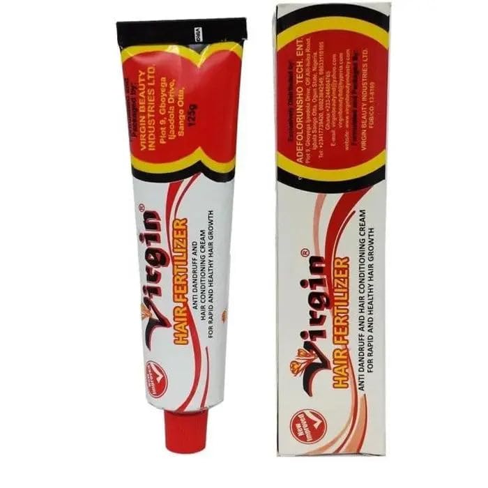 Virgin Hair Fertilizante nuevo mejorado, bote de 125 g, nutrición del cuero cabelludo para cabello más saludable