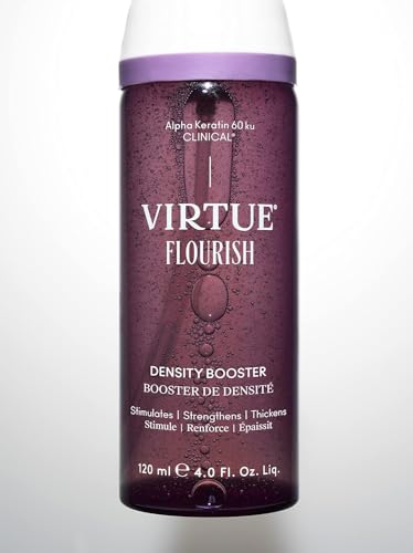 Pulvérisation rapide de Virtue Flourish sur le cuir chevelu.