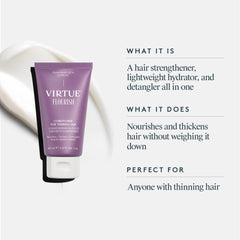 VIRTUE Flourish: application douce sur cheveux fins, douceur instantanée.